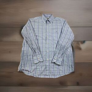 Lacoste Plaid Shirt Mens Size 42 Plaid Multicolor Button Down‎ Long Sleeve Croc